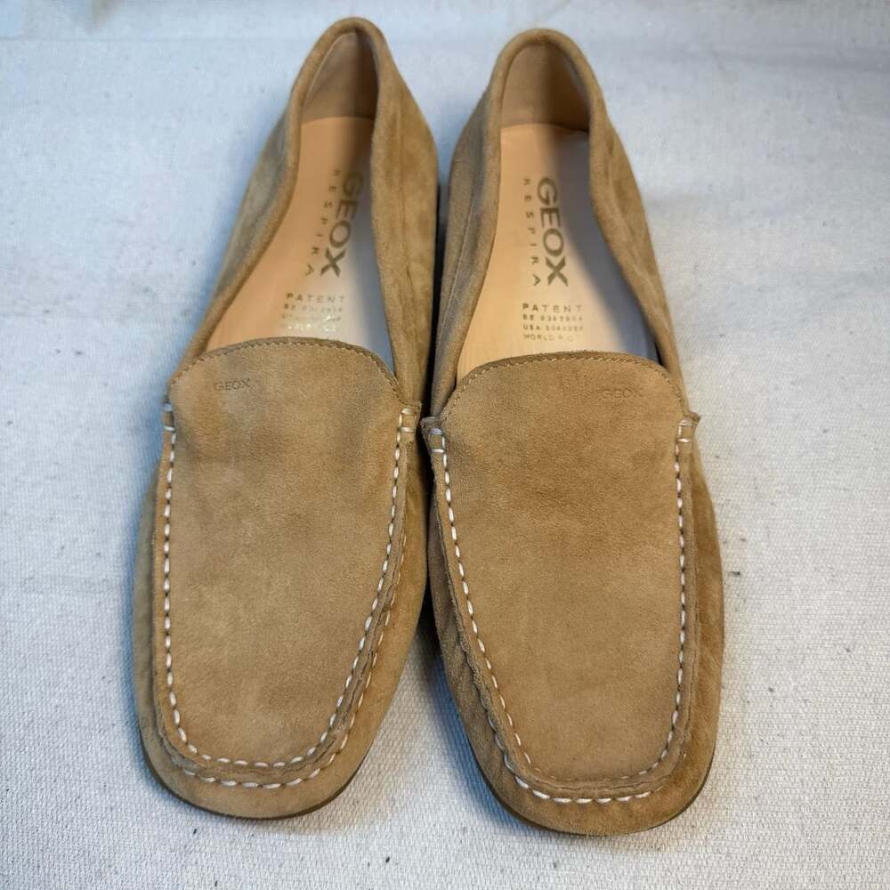 Geox Suede Loafers Tan